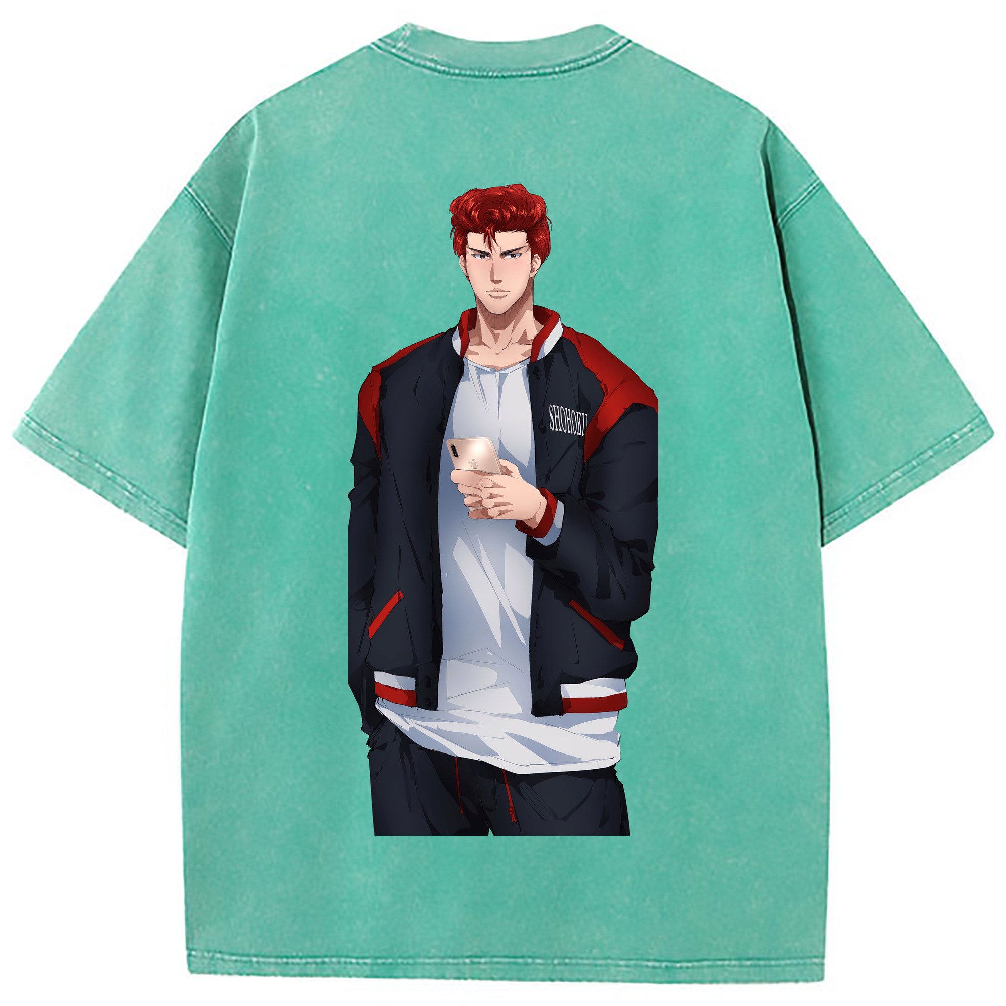 （画像用） SLAM DUNK／スラムダンク 綿100% ヴィンテージ風 半袖Tシャツ（背面プリント）